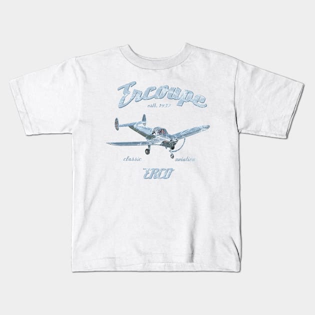 Ercoupe Classic Aviation Kids T-Shirt by DesignedForFlight